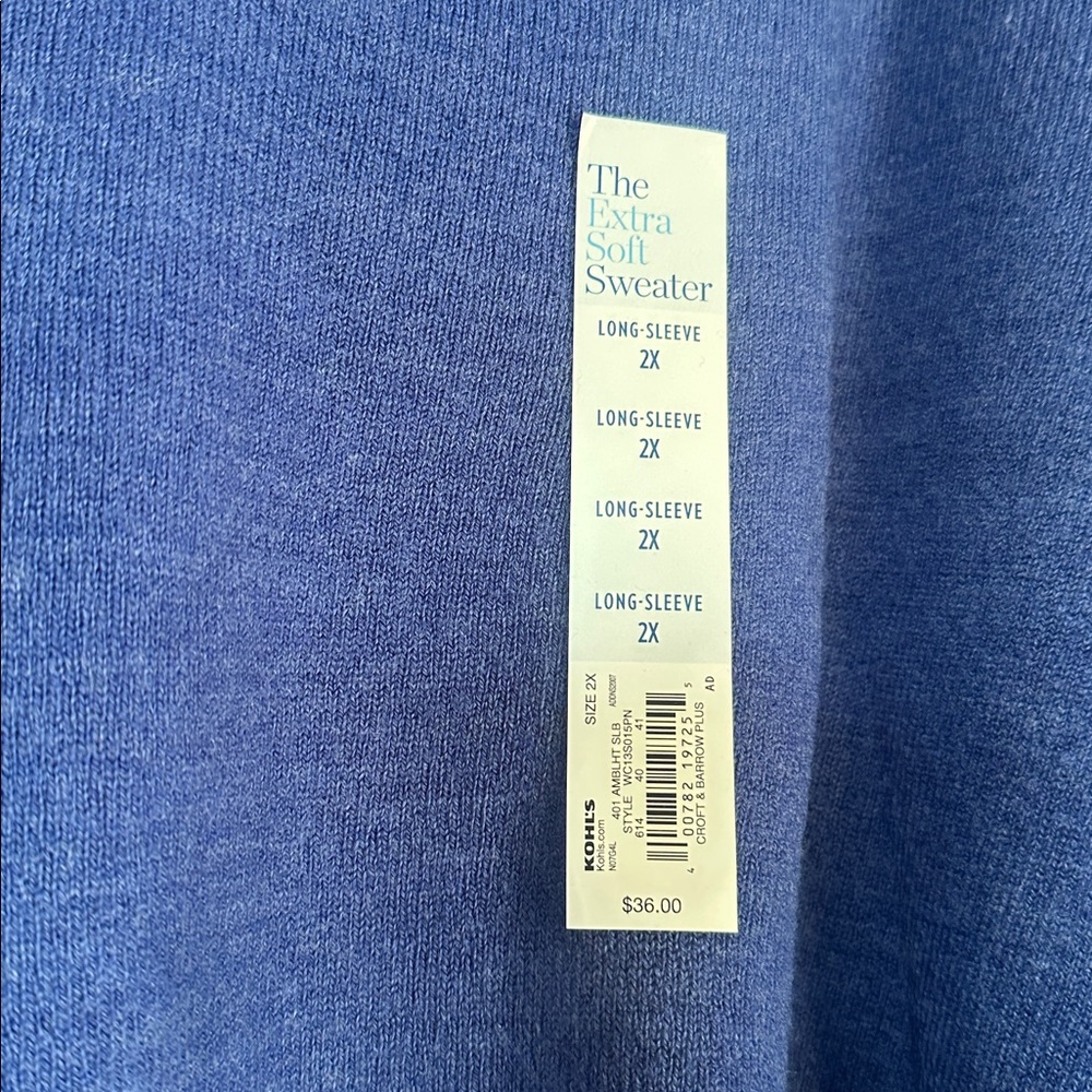Croft and Borrow Red and Blue 2x Sweater Set v-neck NWT - Picture 4 of 6